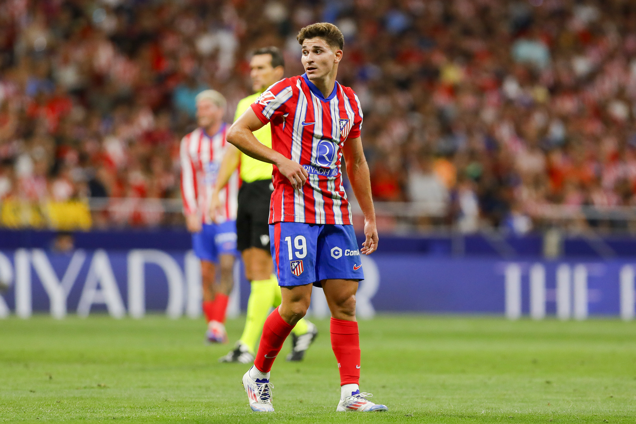 Julian Alvarez, during a match with Atletico Madrid