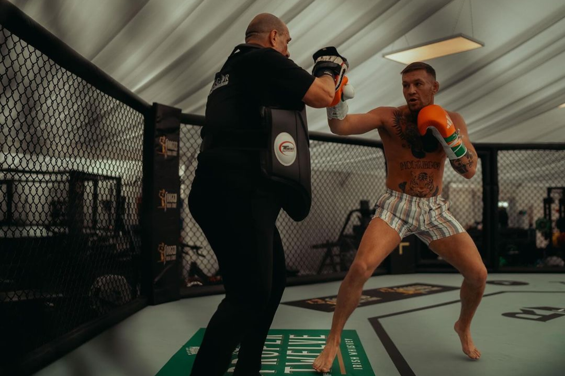 McGregor during sparring.