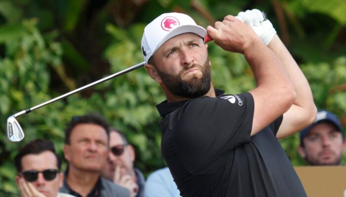 Jon Rahm reacts on time at Sotogrande