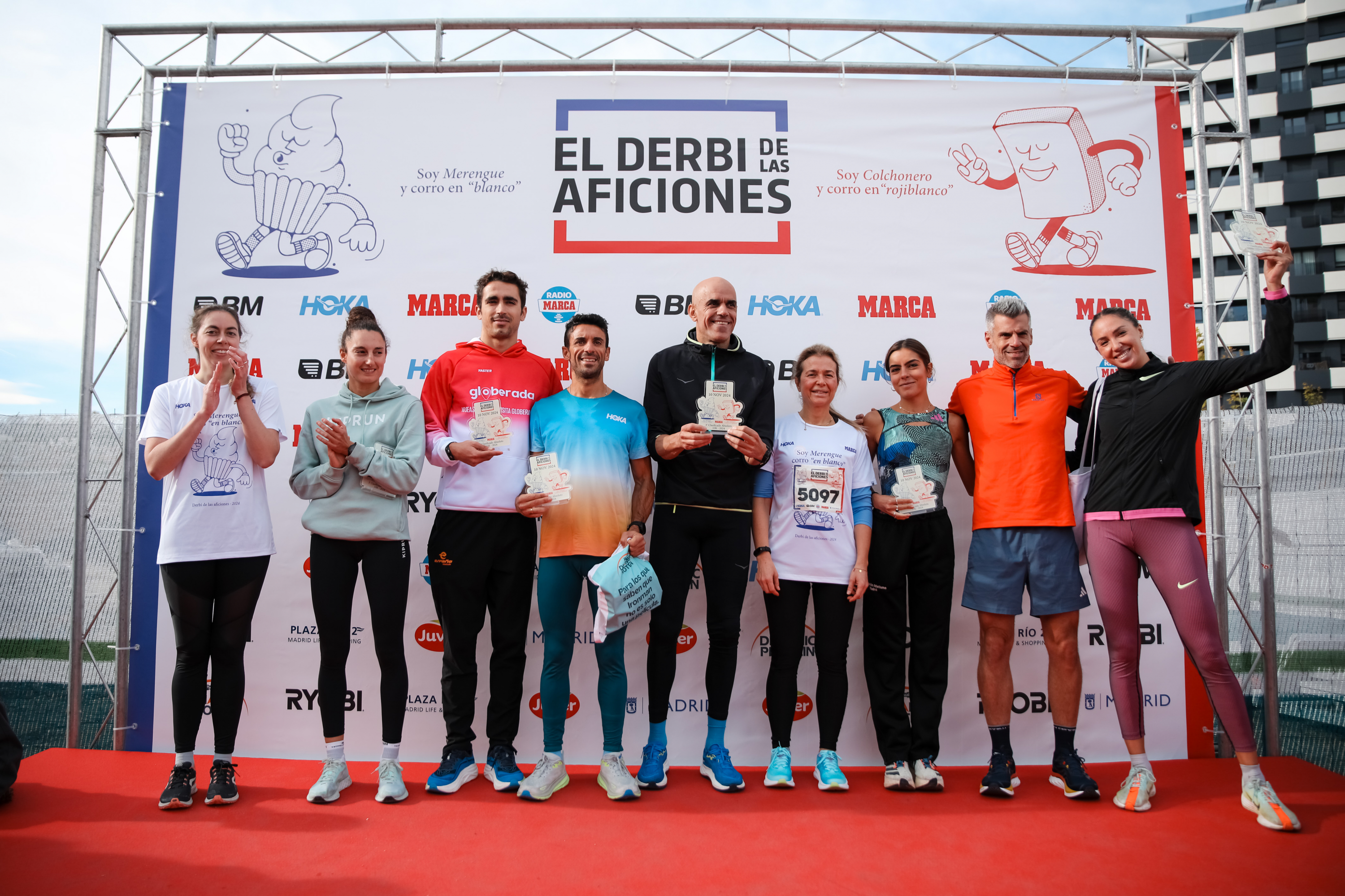 Podiums for men and women in amateur derby 2024.