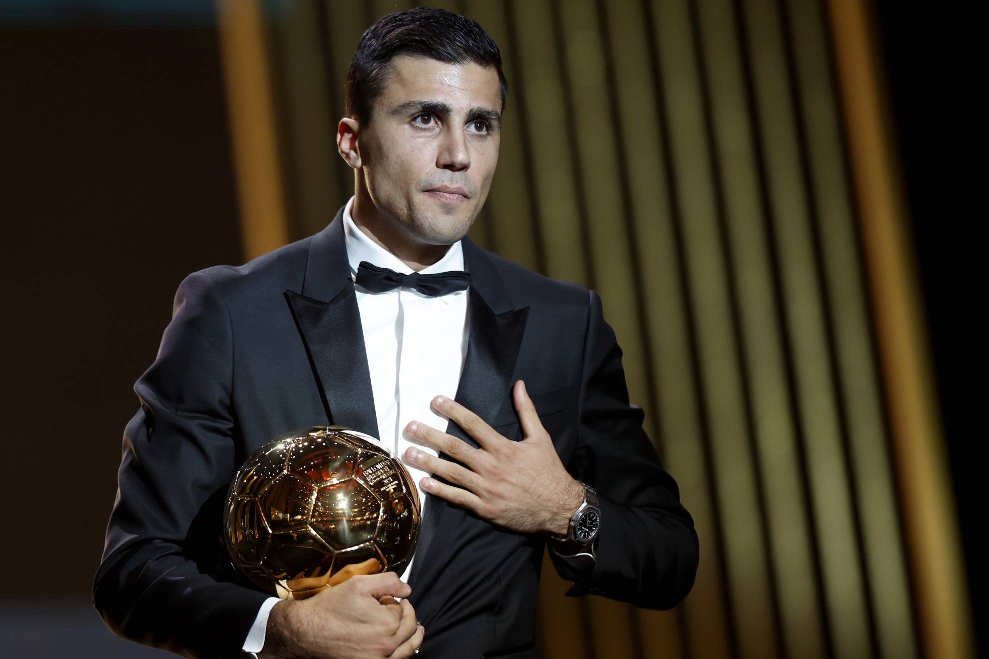 Rhodri poses with the Golden Ball