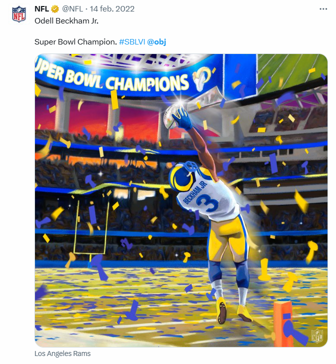 The NFL is dedicated to Beckham Jr. after he won the Super Bowl with the Rams in 2022