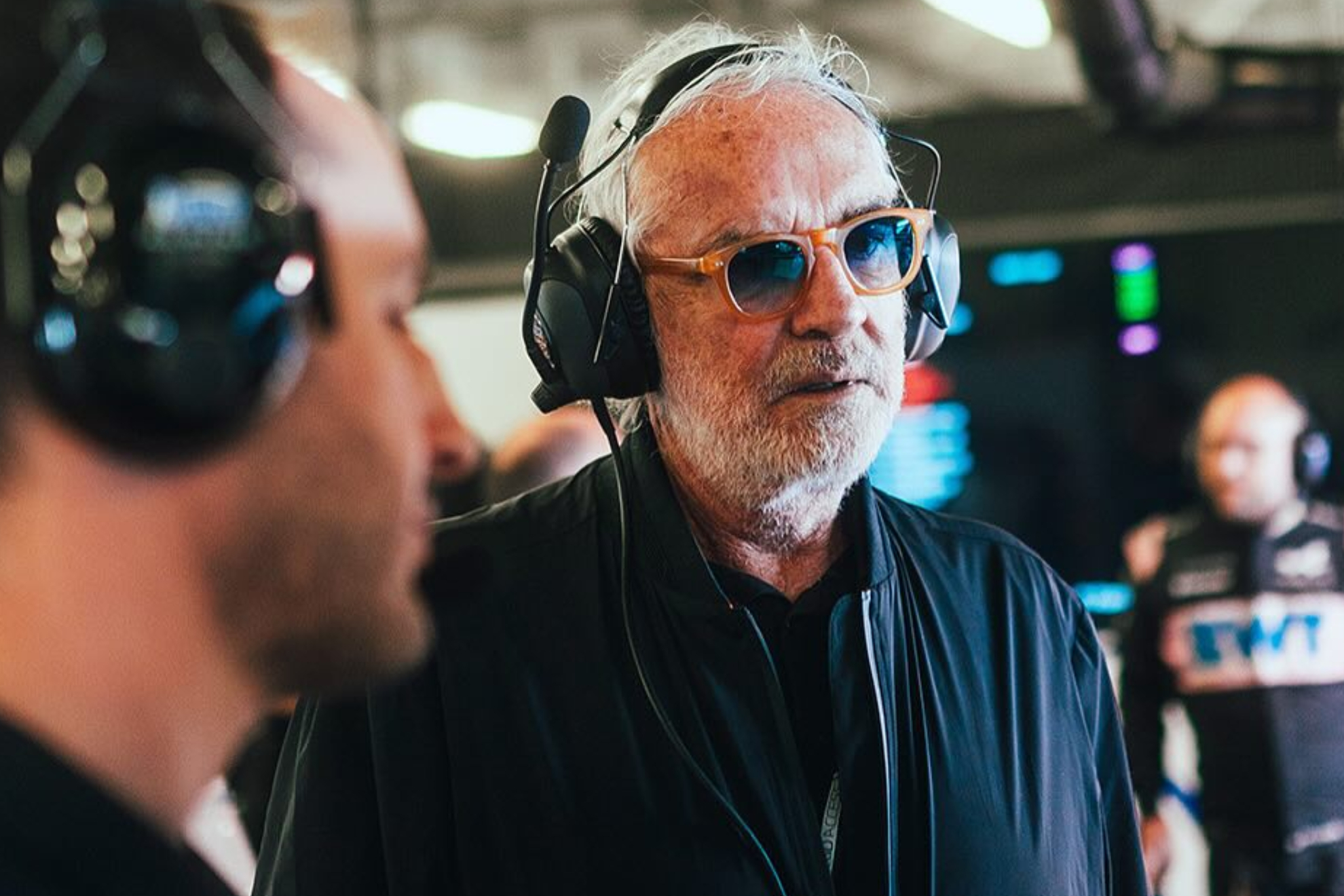 Briatore, in the Alpine box.