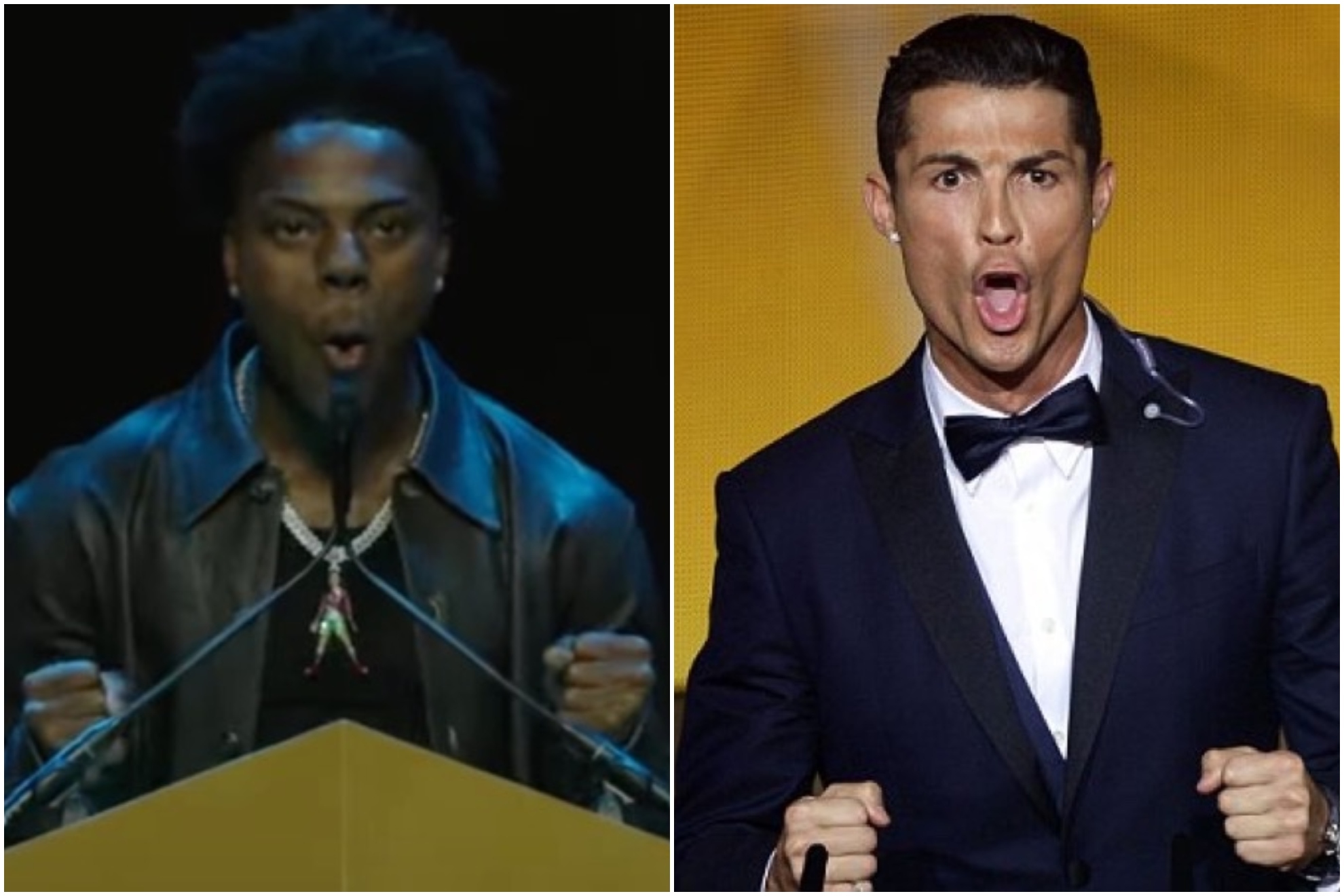 Esho speed, at the streamer awards ceremony celebrated as Cristiano Ronaldo